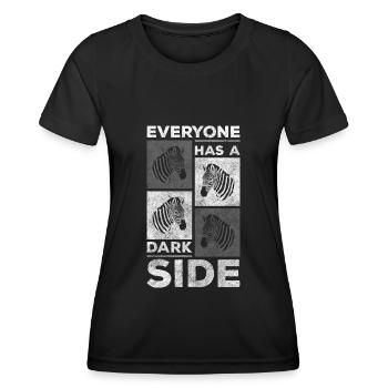 Militants des droits des animaux sauvages du zèbre Kenya - T-shirt sport Femme - noir - Devant - AI Model Female 172 light (172cm)