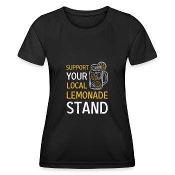 Limonade Zitrone Getränk Limo Geschenk - Frauen Funktions-T-Shirt - Schwarz - Vorne - AI Model Female 172 light (172cm)