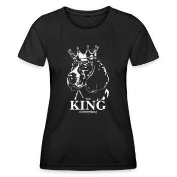 BEAGLE King Dog Dog Dog Wilsigns - Women's Functional T-Shirt - black - Front - AI Model Female 172 light (172cm)
