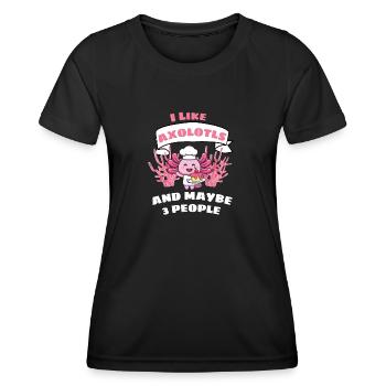 Tail Lurch Drôle Cadeau Boulanger Axolotl - T-shirt sport Femme - noir - Devant - AI Model Female 172 light (172cm)
