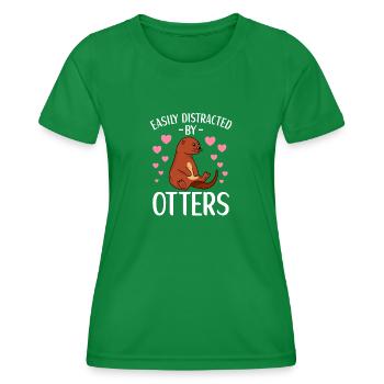 Otter Outfit Seeotter Liebhaber - Frauen Funktions-T-Shirt - Kelly Green - Vorne - AI Model Female 172 dark (172cm)