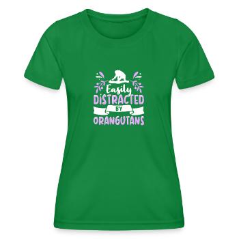 Orangutan Outfit Affen Liebhaber - Frauen Funktions-T-Shirt - Kelly Green - Vorne - AI Model Female 172 dark (172cm)