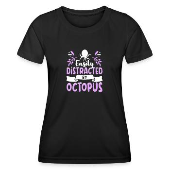 Octopus Outfit Octopus Octopus - Women's Functional T-Shirt - black - Front - AI Model Female 172 light (172cm)