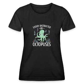 Octopus Outfit Octopus Octopus - Women's Functional T-Shirt - black - Front - AI Model Female 172 light (172cm)
