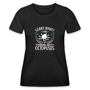 Octopus Outfit Octopus Octopus - Women's Functional T-Shirt - black - Front - AI Model Female 172 light (172cm)