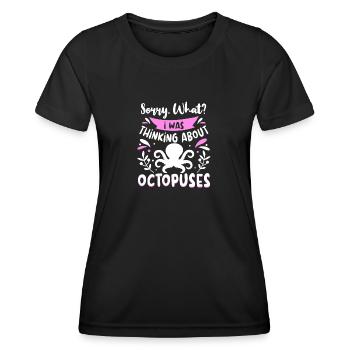 Octopus Outfit Octopus Octopus - Women's Functional T-Shirt - black - Front - AI Model Female 172 light (172cm)