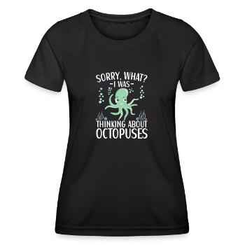 Octopus Outfit Octopus Octopus - Women's Functional T-Shirt - black - Front - AI Model Female 172 light (172cm)