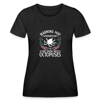 Octopus Outfit Octopus Octopus - Women's Functional T-Shirt - black - Front - AI Model Female 172 light (172cm)