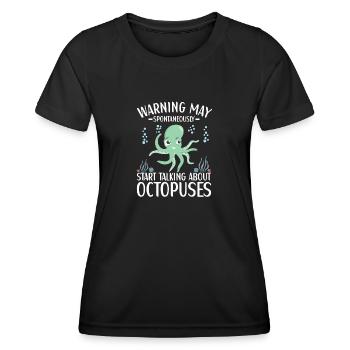 Octopus Outfit Octopus Octopus - Women's Functional T-Shirt - black - Front - AI Model Female 172 light (172cm)