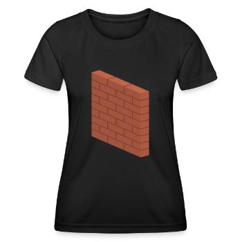 Brick Wall - Construction Masonry Building Mason - Women's Functional T-Shirt - black - Front - AI Model Female 172 light (172cm)