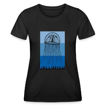 Méduse à la mode - multicolore - T-shirt sport Femme - noir - Devant - AI Model Female 172 light (172cm)