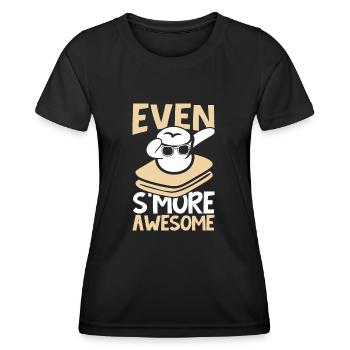 Encore plus génial Dabbing Marshmallow Camping Cam - T-shirt sport Femme - noir - Devant - AI Model Female 172 light (172cm)