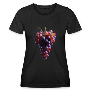 Trauben Obst Geschenk - Frauen Funktions-T-Shirt - Schwarz - Vorne - AI Model Female 172 light (172cm)