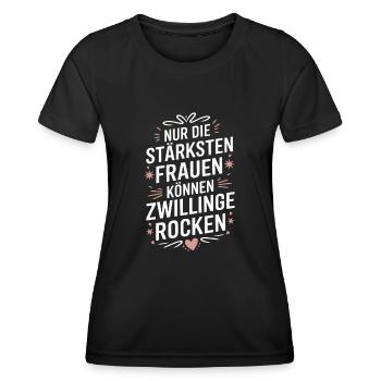 Twin Mom Zwillingsmutter Mama von Zwillingen - Frauen Funktions-T-Shirt - Schwarz - Vorne - AI Model Female 172 light (172cm)