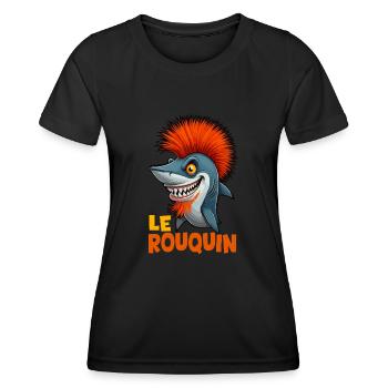 Der Rotschopf - Frauen Funktions-T-Shirt - Schwarz - Vorne - AI Model Female 172 light (172cm)