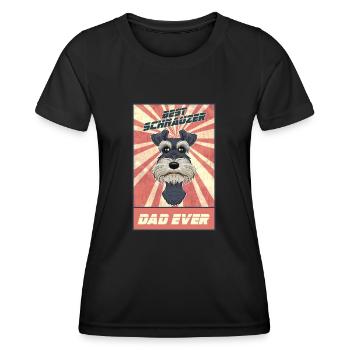 Best Miniature Schnauzer Dad Ever I Schnauzer - Frauen Funktions-T-Shirt - Schwarz - Vorne - AI Model Female 172 light (172cm)
