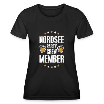Équipage de la fête en mer du Nord - T-shirt sport Femme - noir - Devant - AI Model Female 172 light (172cm)