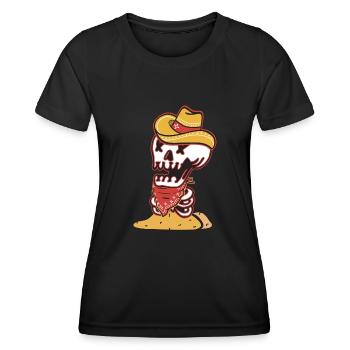 Désert de squelette de crâne mexicain - T-shirt sport Femme - noir - Devant - AI Model Female 172 light (172cm)