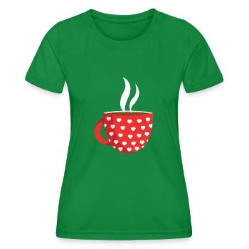 Heiße Schokolade - Frauen Funktions-T-Shirt - Kelly Green - Vorne - AI Model Female 172 dark (172cm)