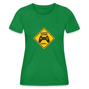 Gamer zone - Women's Functional T-Shirt - kelly green - Front - AI Model Female 172 dark (172cm)
