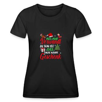 Mit mir Verwandt zu sein einzig wahre Geschenk - Frauen Funktions-T-Shirt - Schwarz - Vorne - AI Model Female 172 light (172cm)