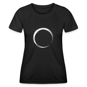 Circle shape circle icon design variant New white - Women's Functional T-Shirt - black - Front - AI Model Female 172 light (172cm)