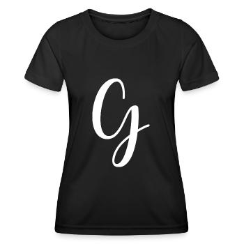 Calligraphy, initial G - Women's Functional T-Shirt - black - Front - AI Model Female 172 light (172cm)
