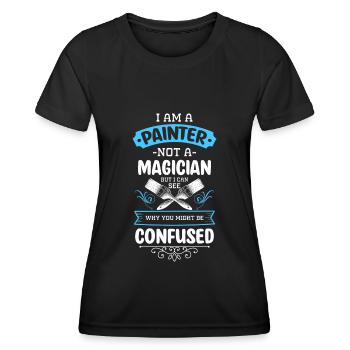 Maler Arbeit Renovieren Malermeister - Frauen Funktions-T-Shirt - Schwarz - Vorne - AI Model Female 172 light (172cm)