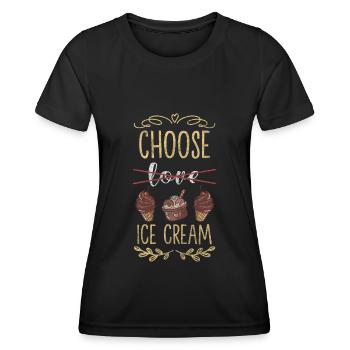 Tartelettes à grignoter dessert - T-shirt sport Femme - noir - Devant - AI Model Female 172 light (172cm)