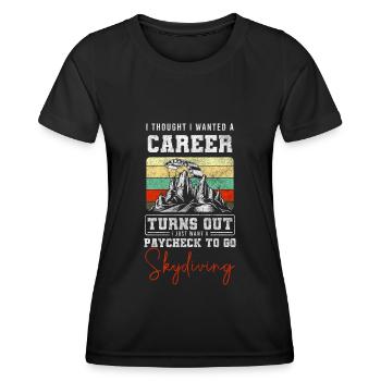 Fallschirm Adrenalin Gleitschirmfliegen - Frauen Funktions-T-Shirt - Schwarz - Vorne - AI Model Female 172 light (172cm)