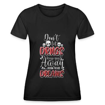 Entzug Sucht Gesundheit Marihuana - Frauen Funktions-T-Shirt - Schwarz - Vorne - AI Model Female 172 light (172cm)