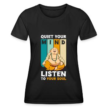 Relaxation de la conscience spirituelle - T-shirt sport Femme - noir - Devant - AI Model Female 172 light (172cm)