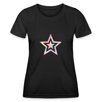 Étoile aux couleurs douces - T-shirt sport Femme - noir - Devant - AI Model Female 172 light (172cm)