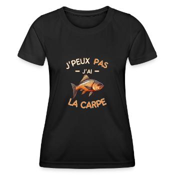 Ich kann keinen Karpfen haben - Frauen Funktions-T-Shirt - Schwarz - Vorne - AI Model Female 172 light (172cm)