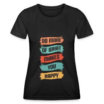 Glück Positiv Liebe Lebensfreude - Frauen Funktions-T-Shirt - Schwarz - Vorne - AI Model Female 172 light (172cm)