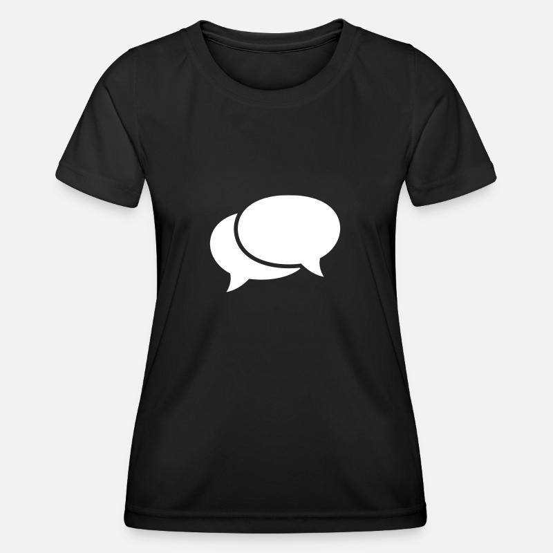 speech bubbles - Women's Functional T-Shirt - black