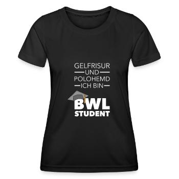 BWL Student Bachelor Geschenk - Frauen Funktions-T-Shirt - Schwarz - Vorne - AI Model Female 172 light (172cm)