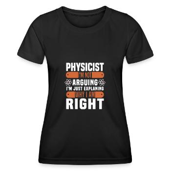 Physics - Women's Functional T-Shirt - black - Front - AI Model Female 172 light (172cm)