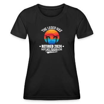 La légende a pris sa retraite 2024 n’est pas mon problème - T-shirt sport Femme - noir - Devant - AI Model Female 172 light (172cm)