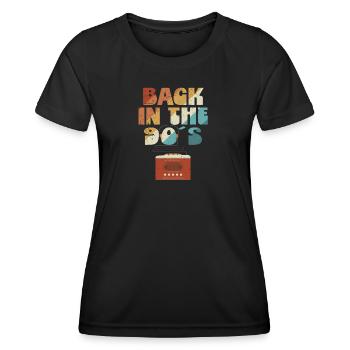 Zurück in die 90´s Walkman - Frauen Funktions-T-Shirt - Schwarz - Vorne - AI Model Female 172 light (172cm)