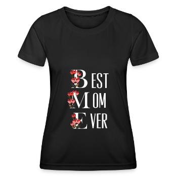 maman maman maman mère maman maman parents amour - T-shirt sport Femme - noir - Devant - AI Model Female 172 light (172cm)