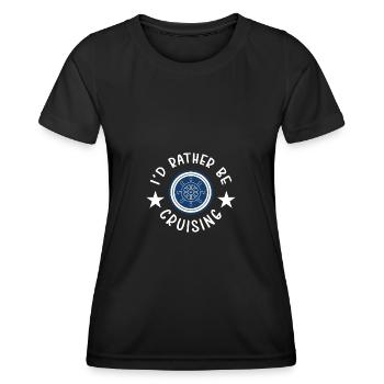 Bateau de croisière - T-shirt sport Femme - noir - Devant - AI Model Female 172 light (172cm)