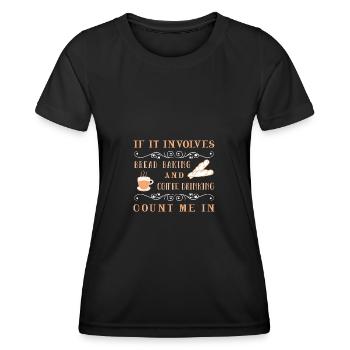 Cuisson du pain Boulangers Boulangers Cuisson du levain - T-shirt sport Femme - noir - Devant - AI Model Female 172 light (172cm)