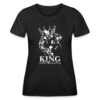 Rottweiler Roi de tout Chiens Disant - T-shirt sport Femme - noir - Devant - AI Model Female 172 light (172cm)