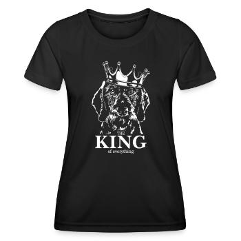 teckel à poil dur Roi de tout Chiens Wilsigns - T-shirt sport Femme - noir - Devant - AI Model Female 172 light (172cm)