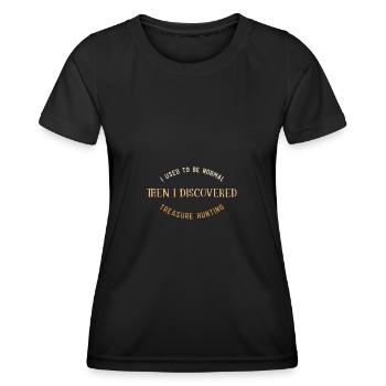 Chasseur de trésors Chasse au trésor Détecteur de métaux - T-shirt sport Femme - noir - Devant - AI Model Female 172 light (172cm)