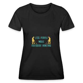 Chasseur de trésors Chasse au trésor Détecteur de métaux - T-shirt sport Femme - noir - Devant - AI Model Female 172 light (172cm)