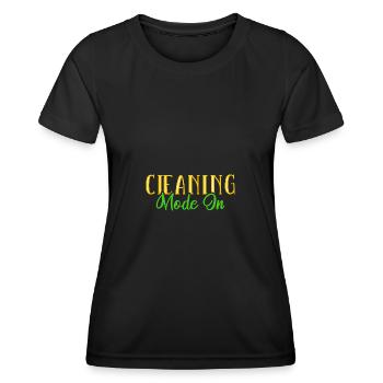 Femme de ménage Ménage - T-shirt sport Femme - noir - Devant - AI Model Female 172 light (172cm)