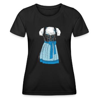 Volksfest Dirndl Ersatz - Frauen Funktions-T-Shirt - Schwarz - Vorne - AI Model Female 172 light (172cm)