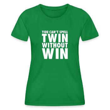 You can't spell Twin without win - T-shirt sport Femme - vert - Devant - AI Model Female 172 dark (172cm)